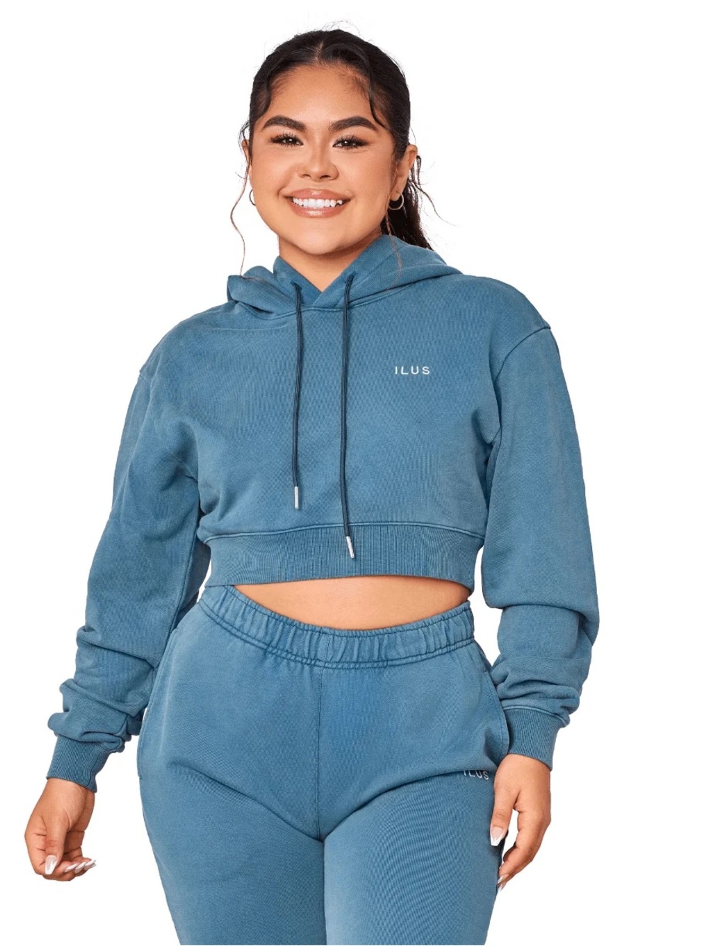 Women's ILUS Teal Jogger Set XS-TOP IS M( crop top  runns small) hugs ur curve👌